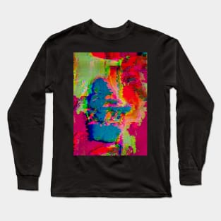 Rainbow Glitch Abstract v2 Long Sleeve T-Shirt